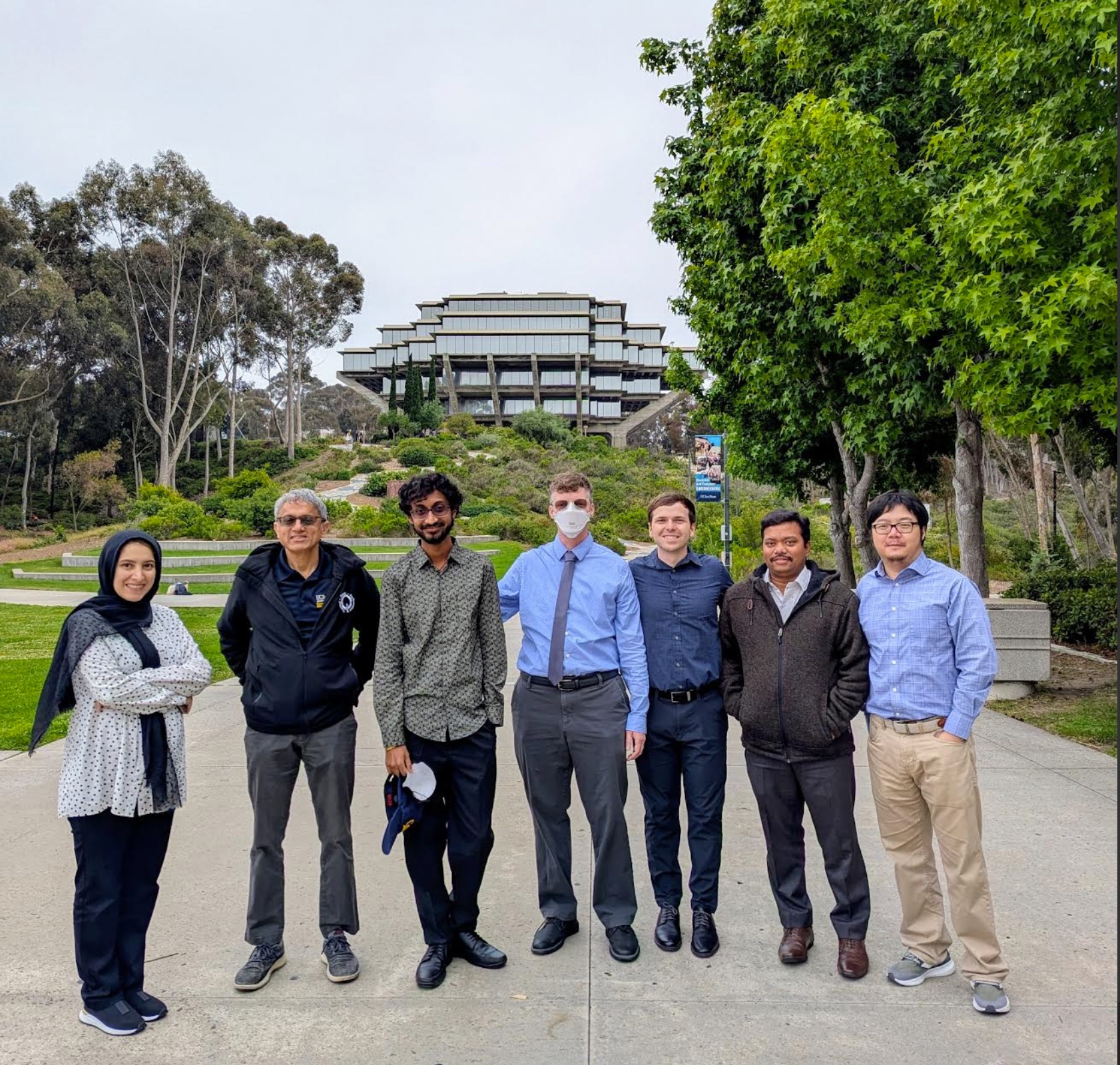 UCSD MAS Capstone Cohort in front of Geisel Library